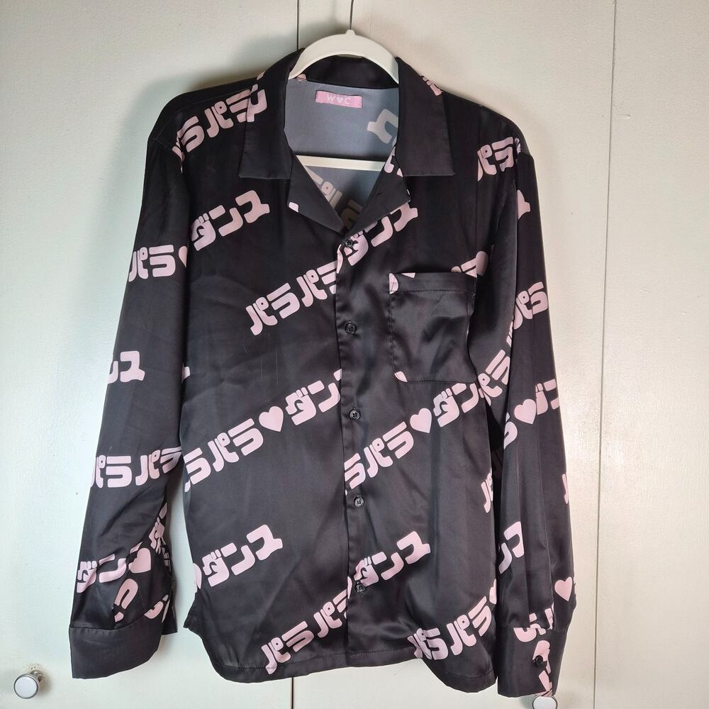 W♡C Shibuya109 2019 Gyaru Para Para Button Long Sleeve Blouse One Size Black